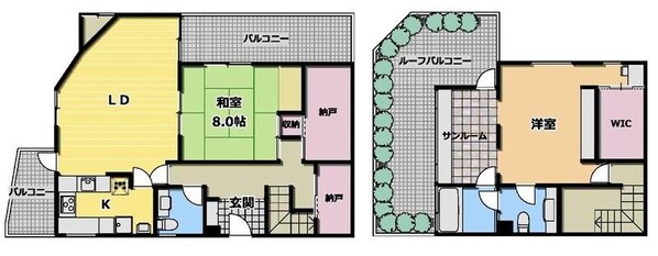 クリフサイドテラスの物件間取画像